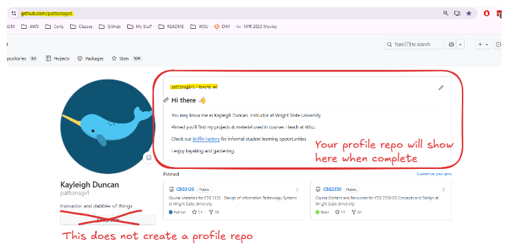 GitHub Profile Repo Correct